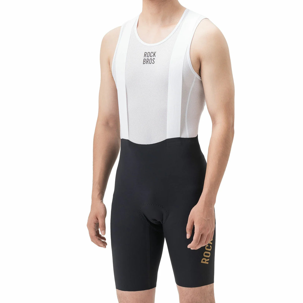 ROCKBROS Cuissard à bretelles de cyclisme avec coussin de selle pour homme, sans couture respirant