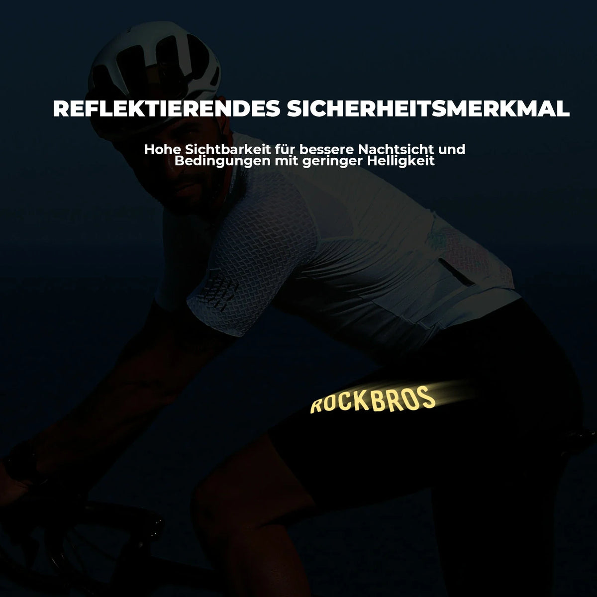 ROCKBROS Cuissard à bretelles de cyclisme avec coussin de selle pour homme, sans couture respirant