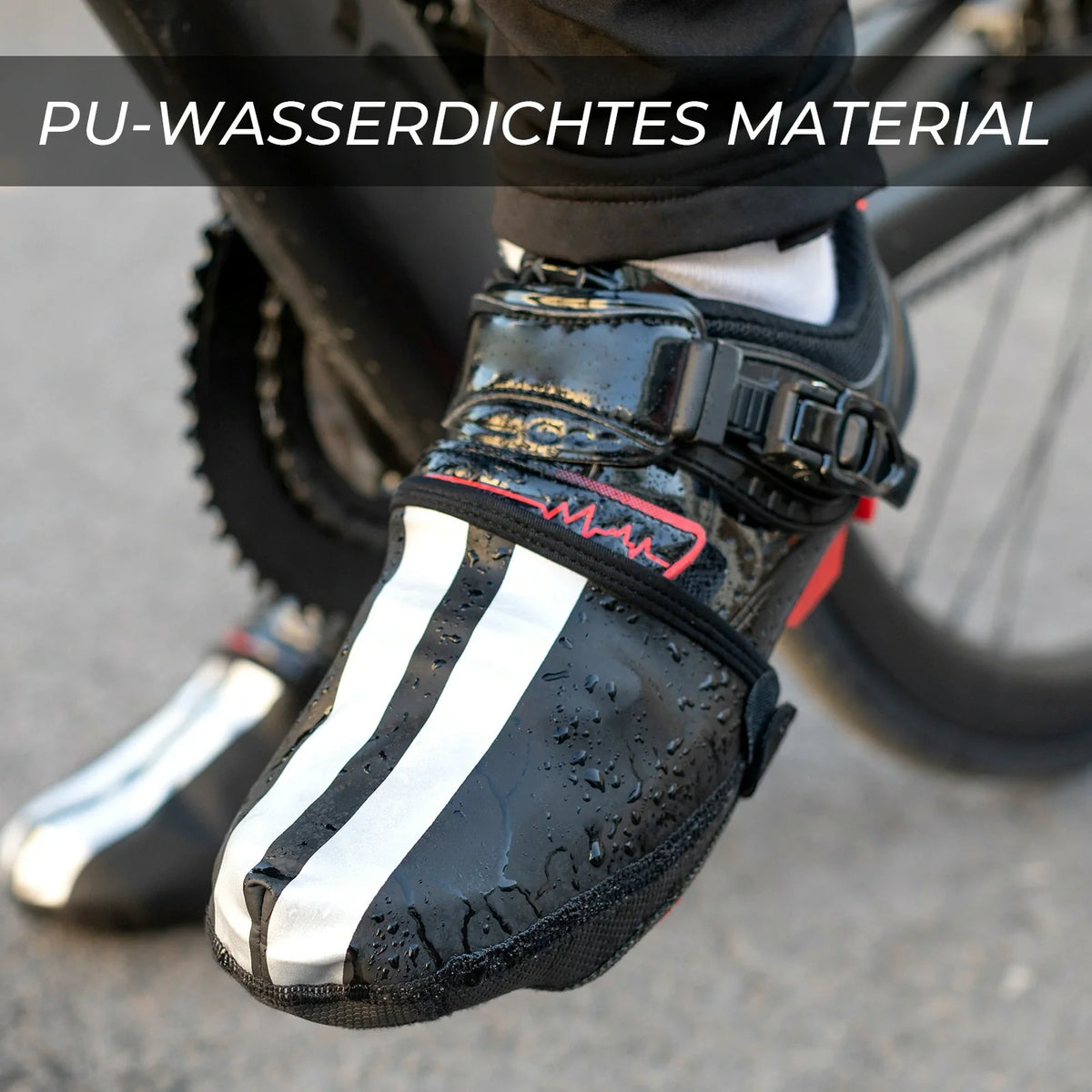 ROCKBROS Sur-chaussures Vélo Imperméables Couvre-chaussures Coupe-vent Réfléchissantes