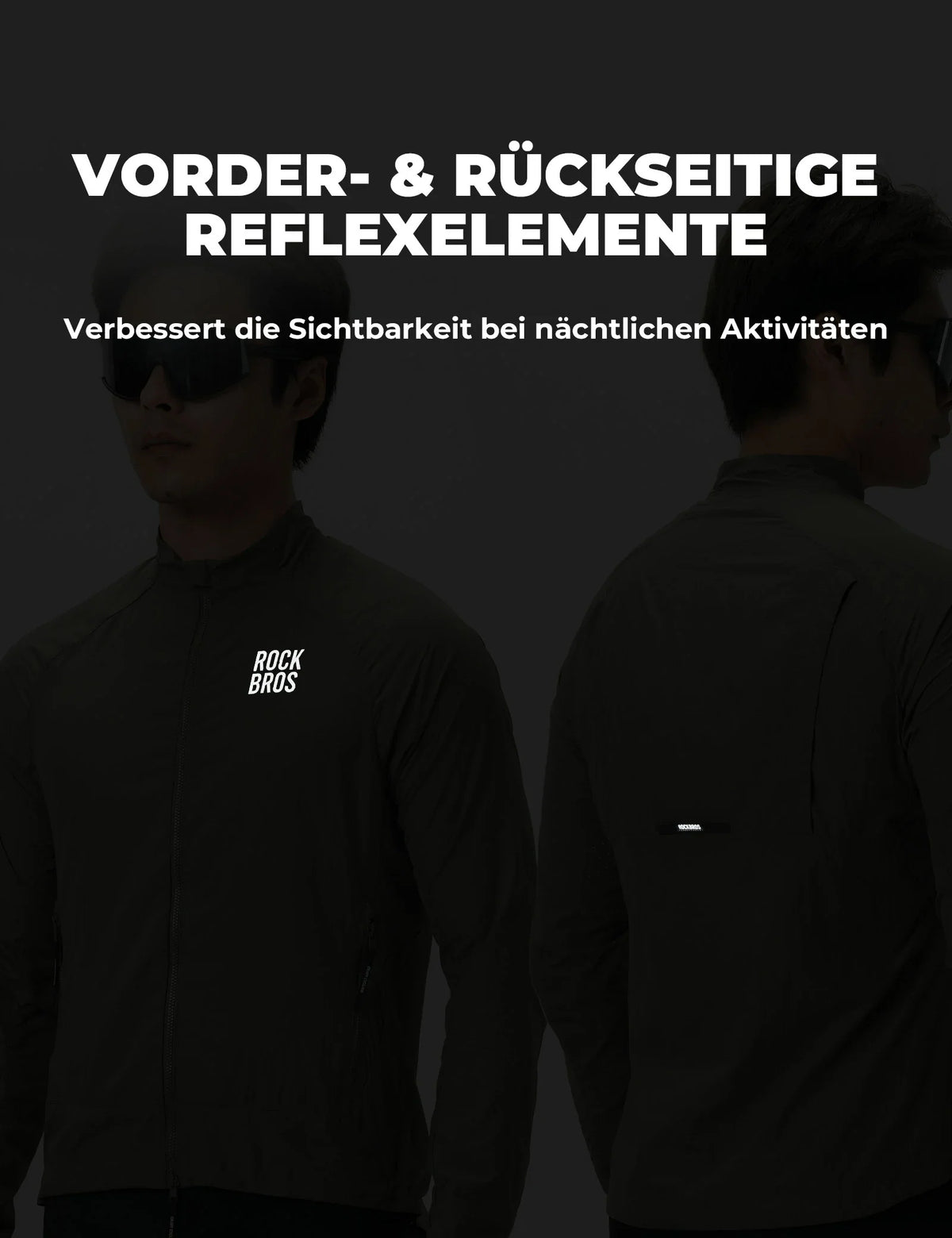 ROCKBROS Veste de cyclisme coupe-vent, légère et respirante, séchage rapide, pliable