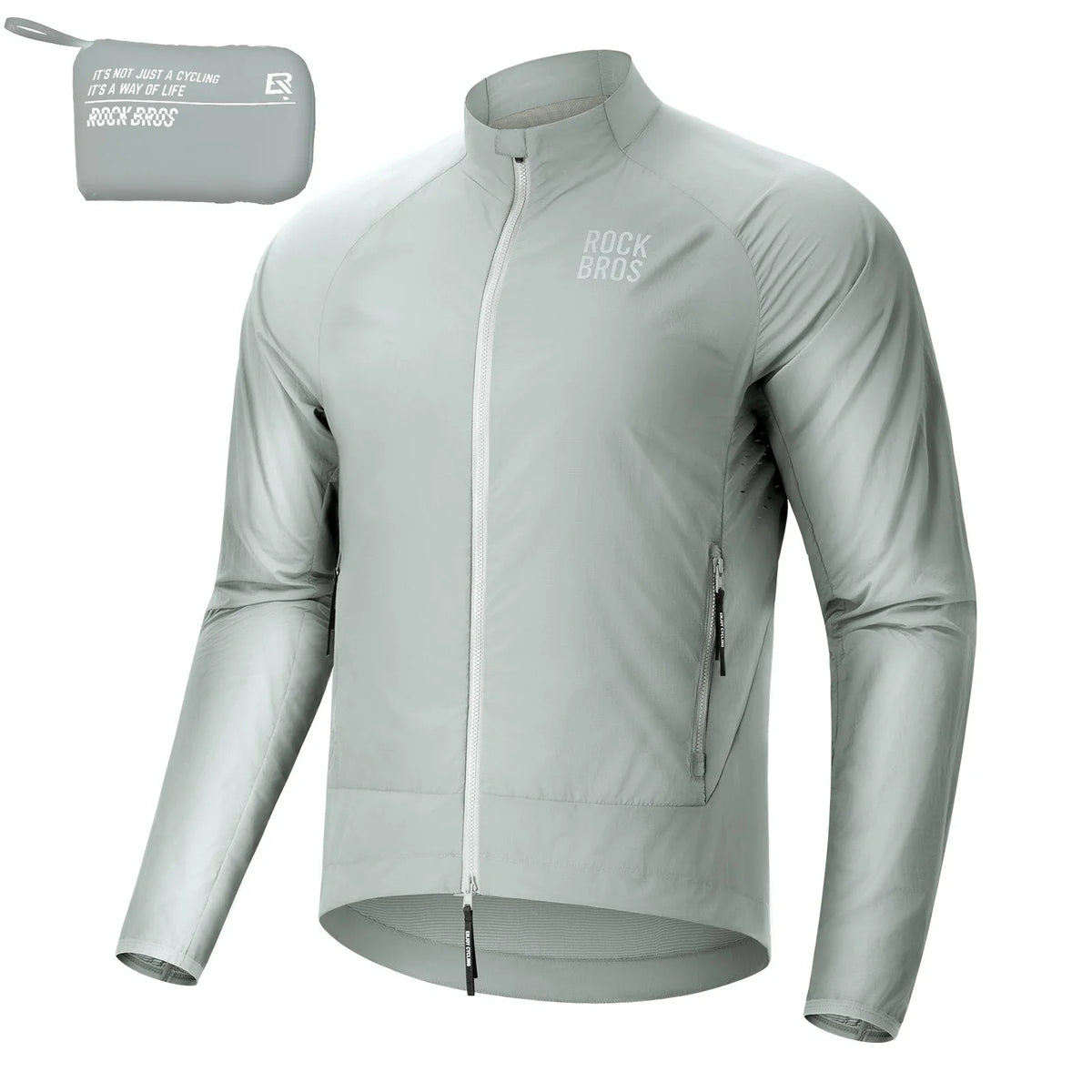 ROCKBROS Veste de cyclisme coupe-vent, légère et respirante, séchage rapide, pliable