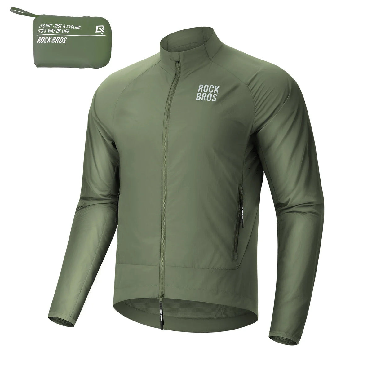 ROCKBROS Veste de cyclisme coupe-vent, légère et respirante, séchage rapide, pliable