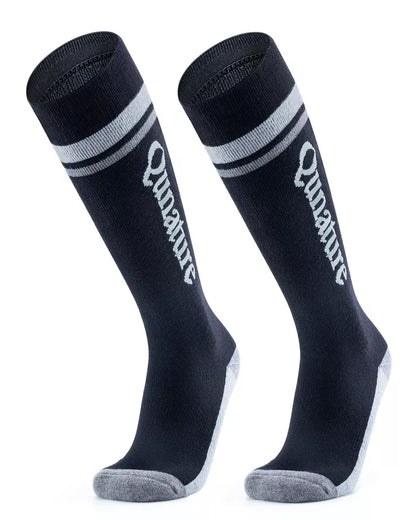 Qunature 1 paire de chaussettes de ski, chaussettes de ski unisexes pour ski, snowboard, sports d'hiver