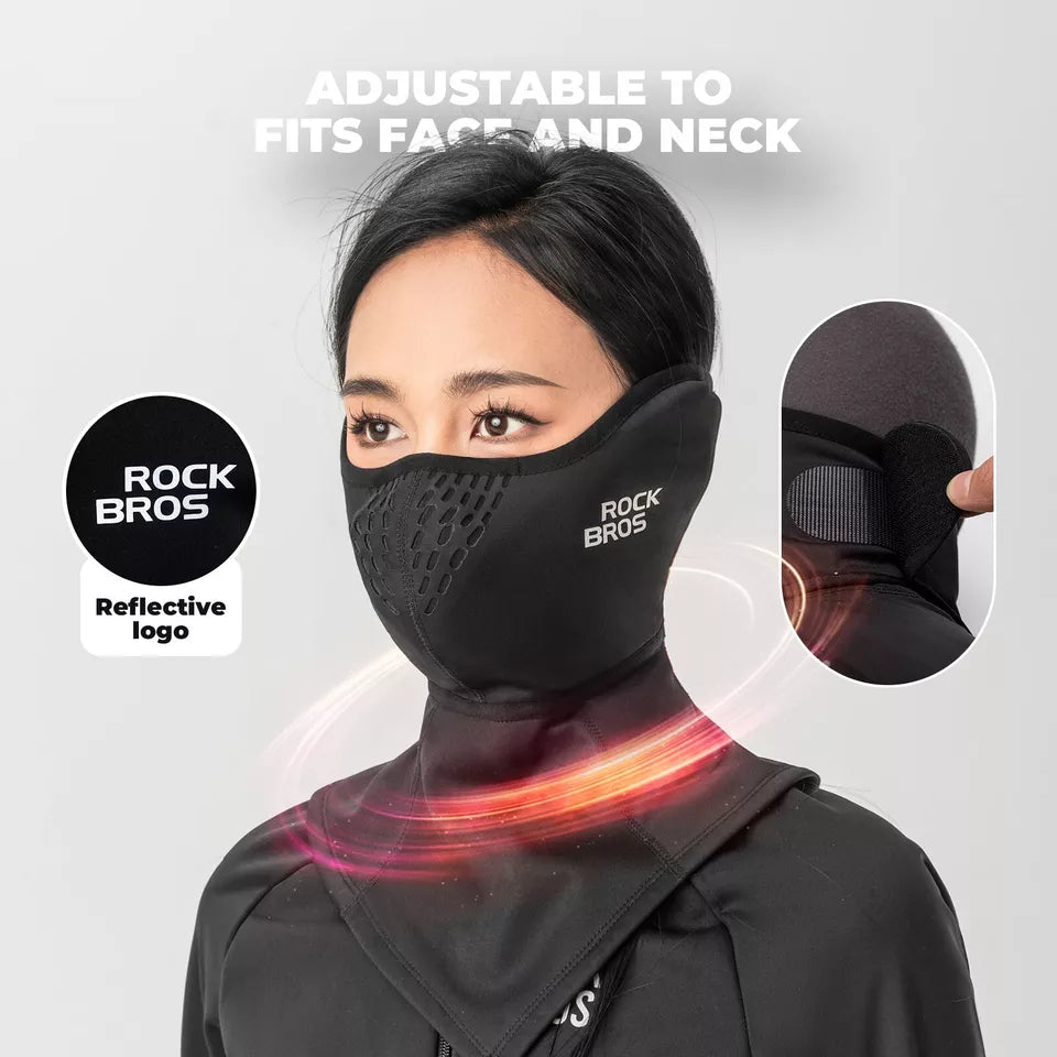 ROCKBROS Hiver Demi Cagoule E-bike/Vélo/Moto Masque Polaire Sommeil Chaud