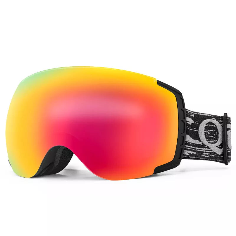 Lunettes de ski Qunature, lunettes de snowboard, anti-buée UV400 femme/homme pour porteurs de lunettes