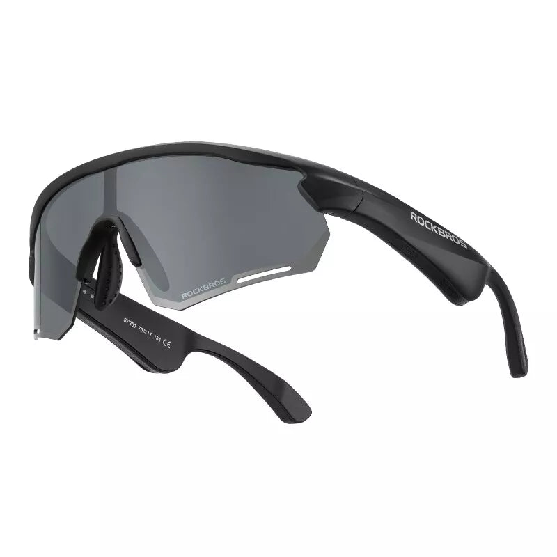 ROCKBROS lunettes Bluetooth électroniques vélo moto voiture course en plein air TAC