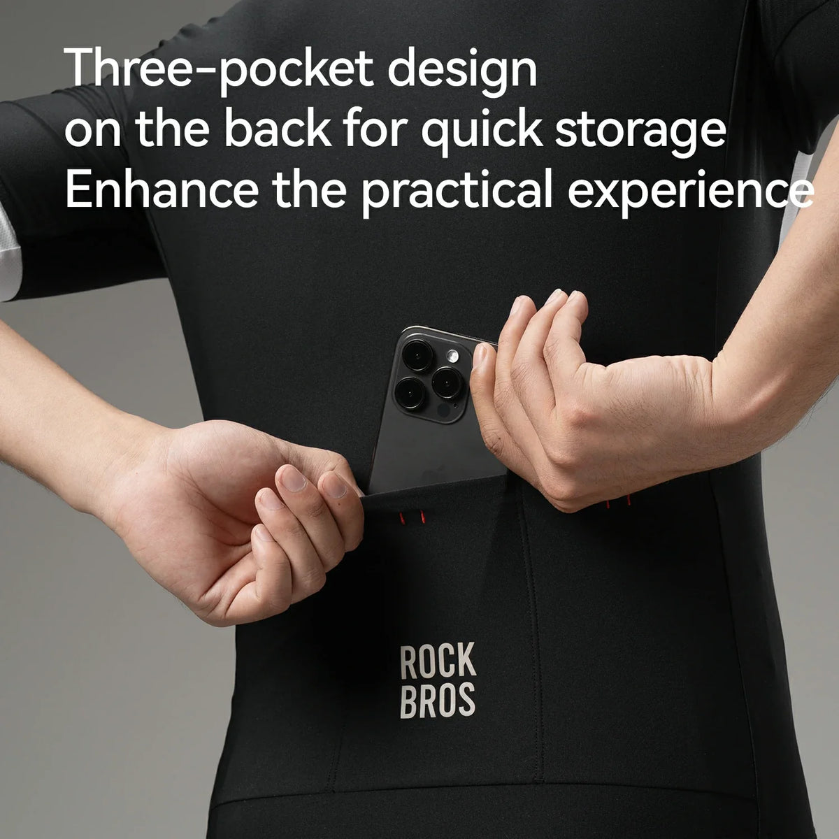 Maillot de cyclisme manches courtes ROCKBROS pour homme au design colorblock