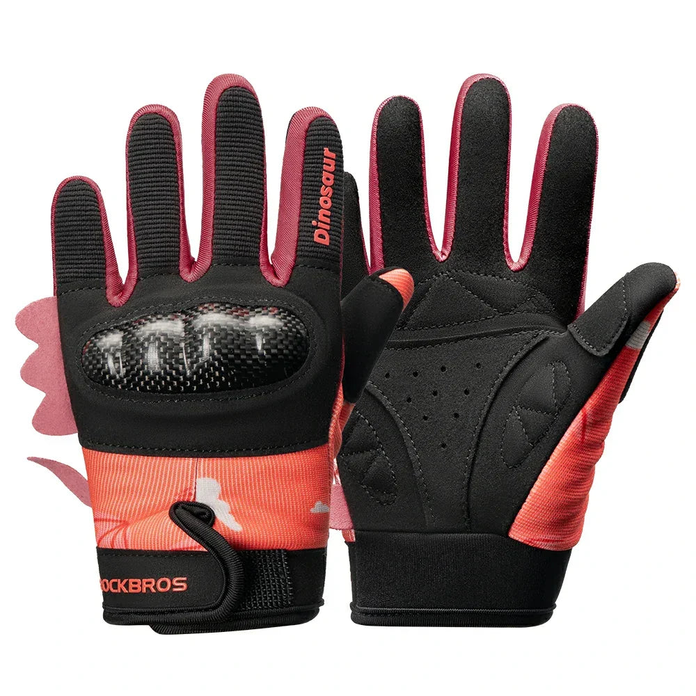 ROCKBROS Gants de vélo pour enfants doigts complets avec protection Hard Shell