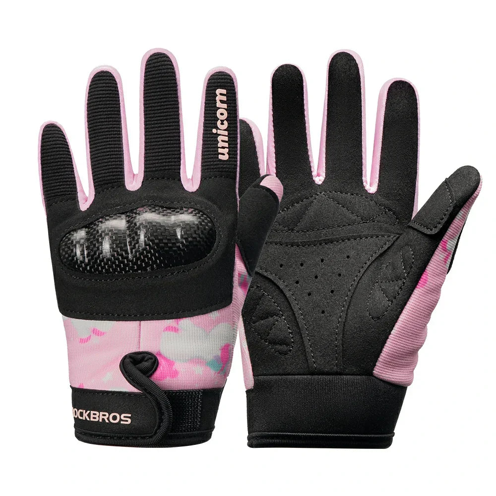 ROCKBROS Gants de vélo pour enfants doigts complets avec protection Hard Shell