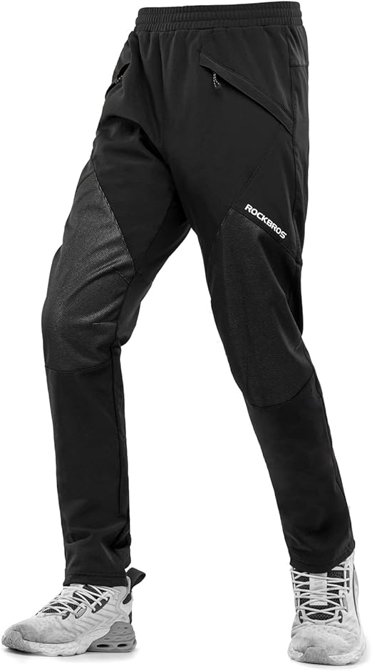 ROCKBROS hiver pantalon de vélo pour hommes coupe-vent pantalon de vélo thermique M-4XL