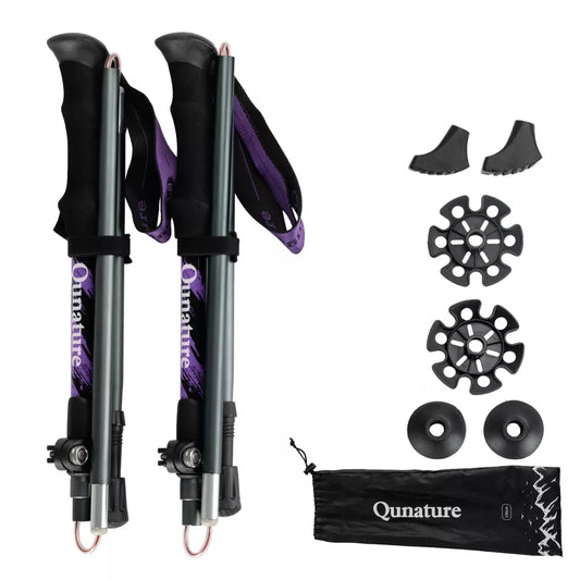 Qunature bâtons de randonnée bâtons de randonnée 7075 aluminium 130cm