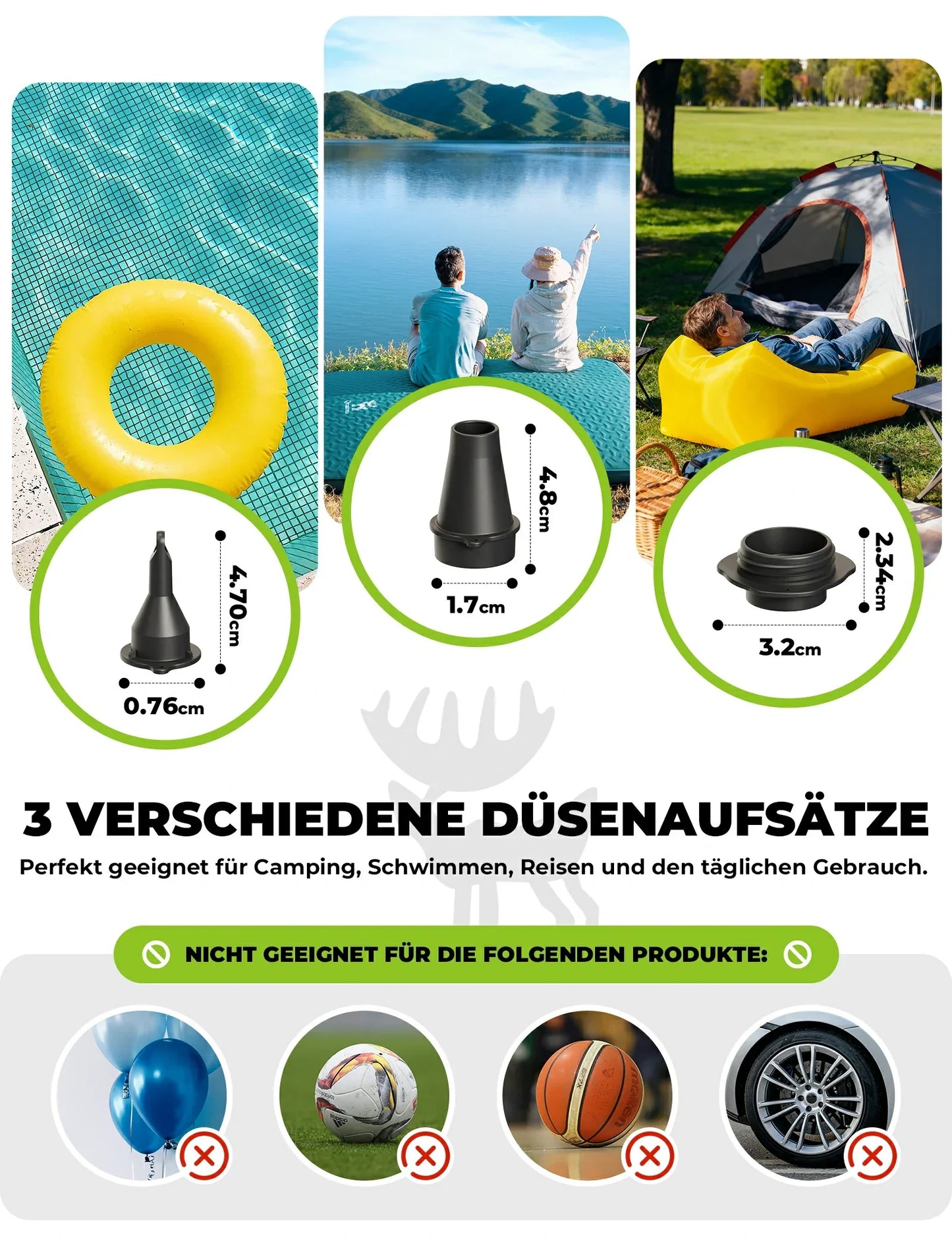 Pompe à air électrique 2 en 1, gonflage et dégonflage, batterie rechargeable Quantum 2000 mAh