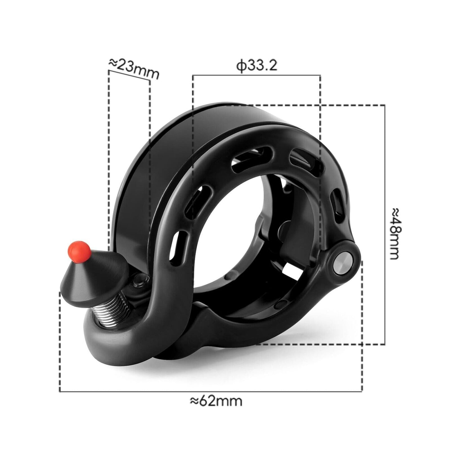 Sonnette de vélo dissimulée 100 dB, résistante à la pluie et à la rouille, ROCKBROS