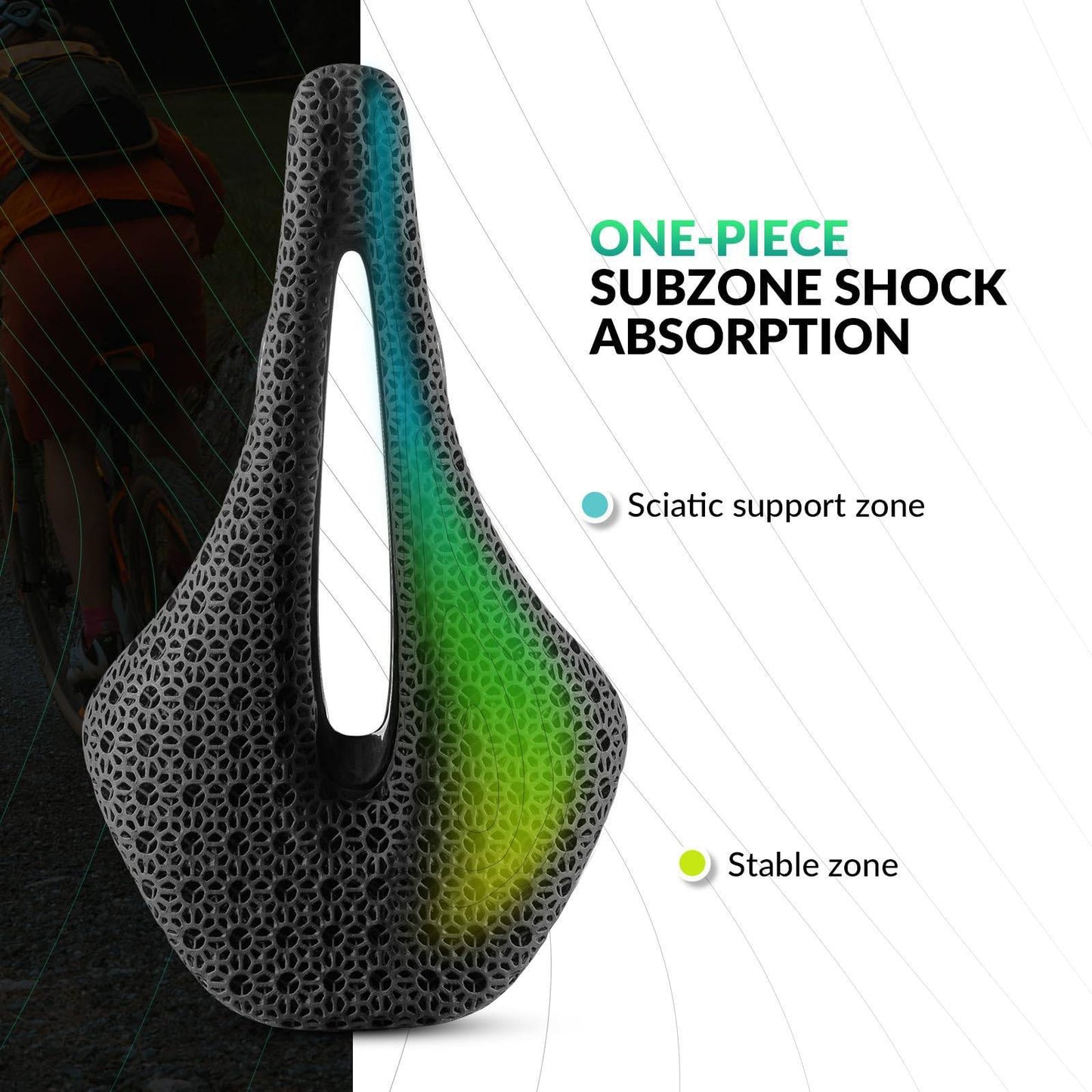 Selle de vélo de route en carbone imprimée en 3D, ultralégère, amortissante, ergonomique, ROCKBROS