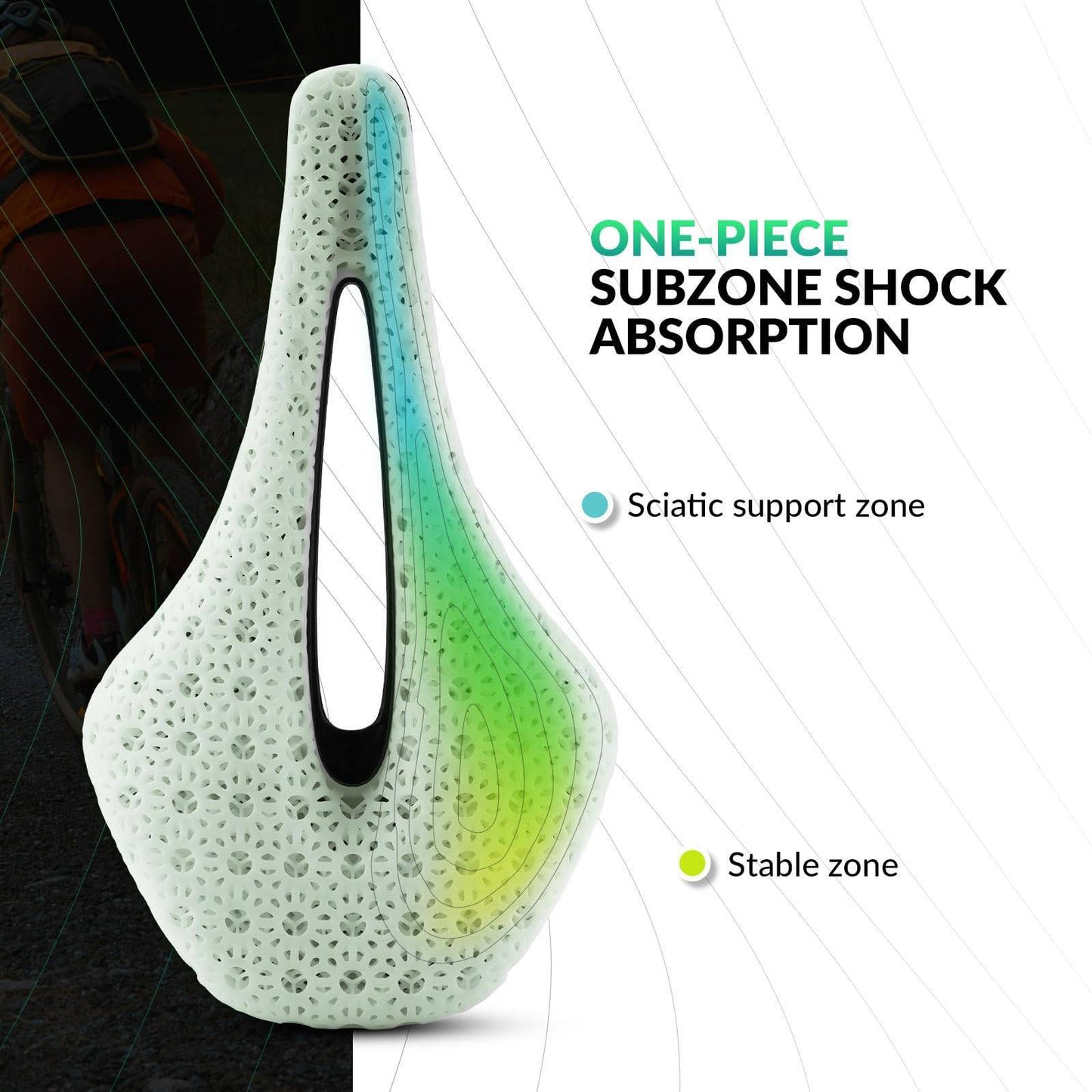 Selle de vélo de route en carbone imprimée en 3D, ultralégère, amortissante, ergonomique, ROCKBROS