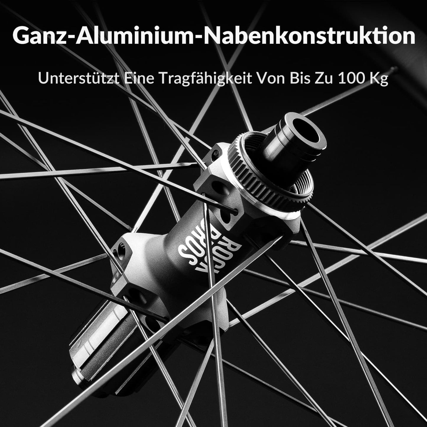 Roues en carbone 700C, axe traversant de 65 mm pour freins à disque, pour vélo de route ROCKBROS