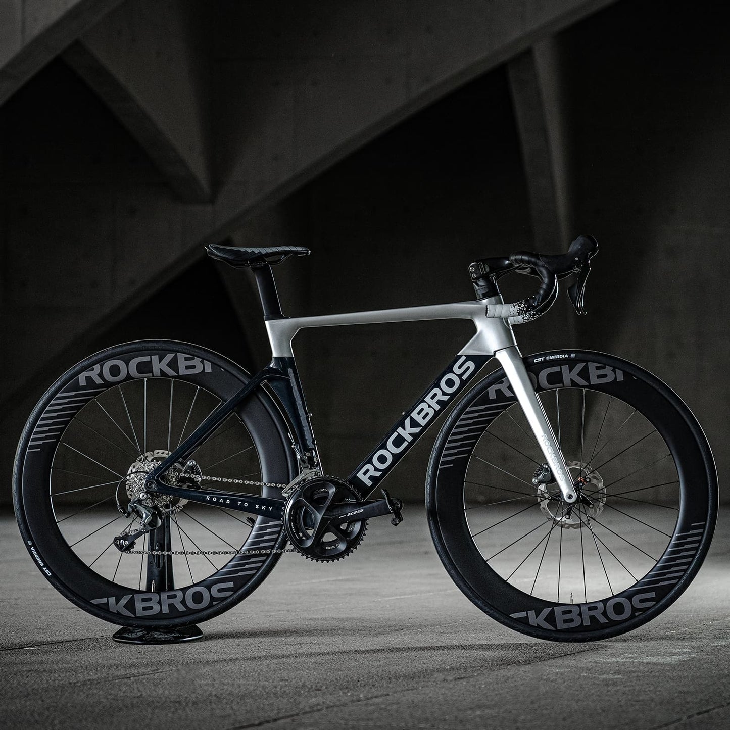 Roues en carbone 700C, axe traversant de 65 mm pour freins à disque, pour vélo de route ROCKBROS