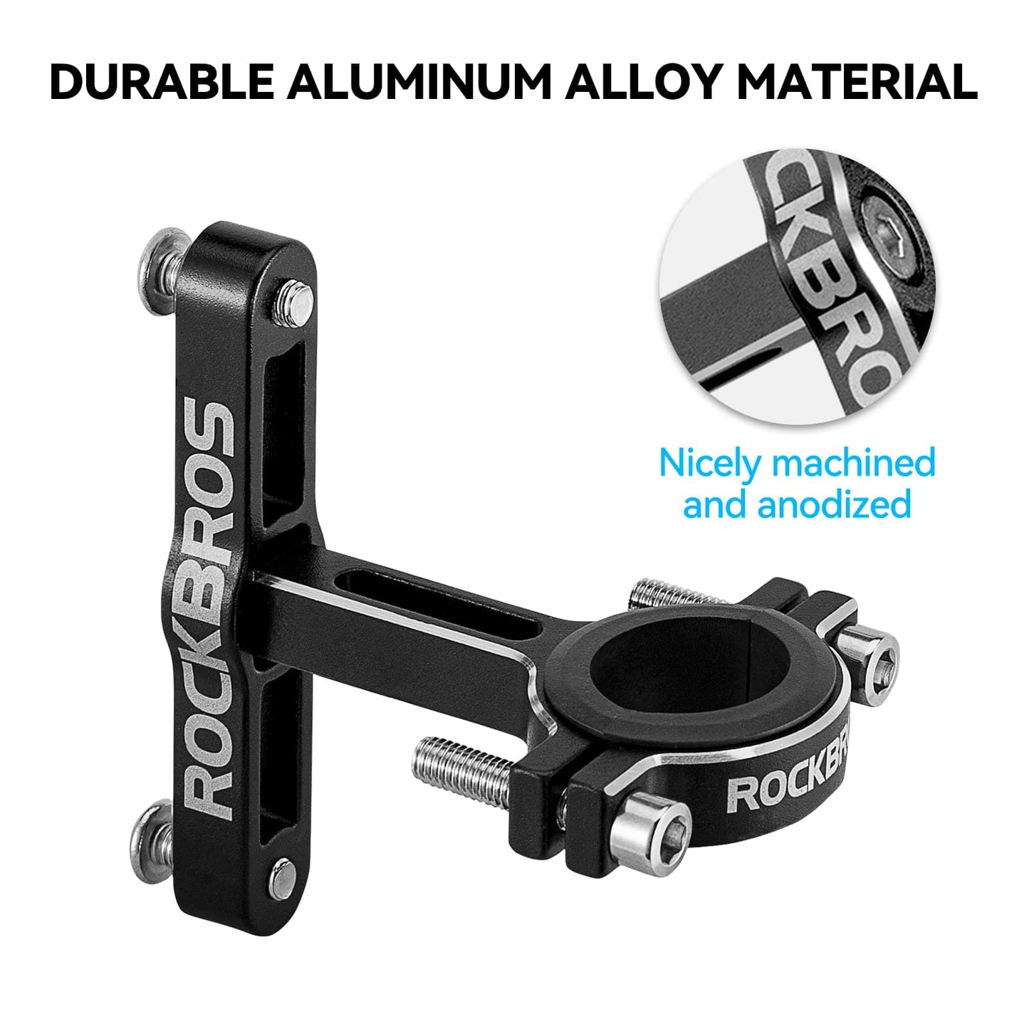 Adaptateur porte-bouteille universel en aluminium pour vélos et motos ROCKBROS
