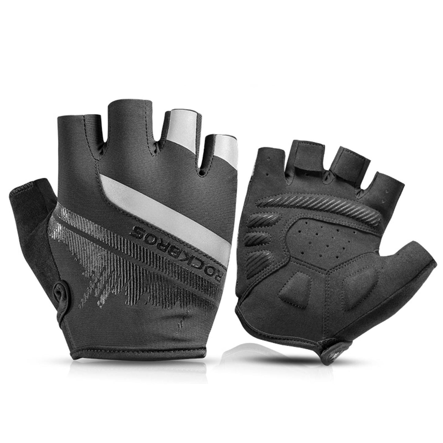 Gants de moto antidérapants avec demi-doigts réfléchissants, tailles S à XXL, ROCKBROS