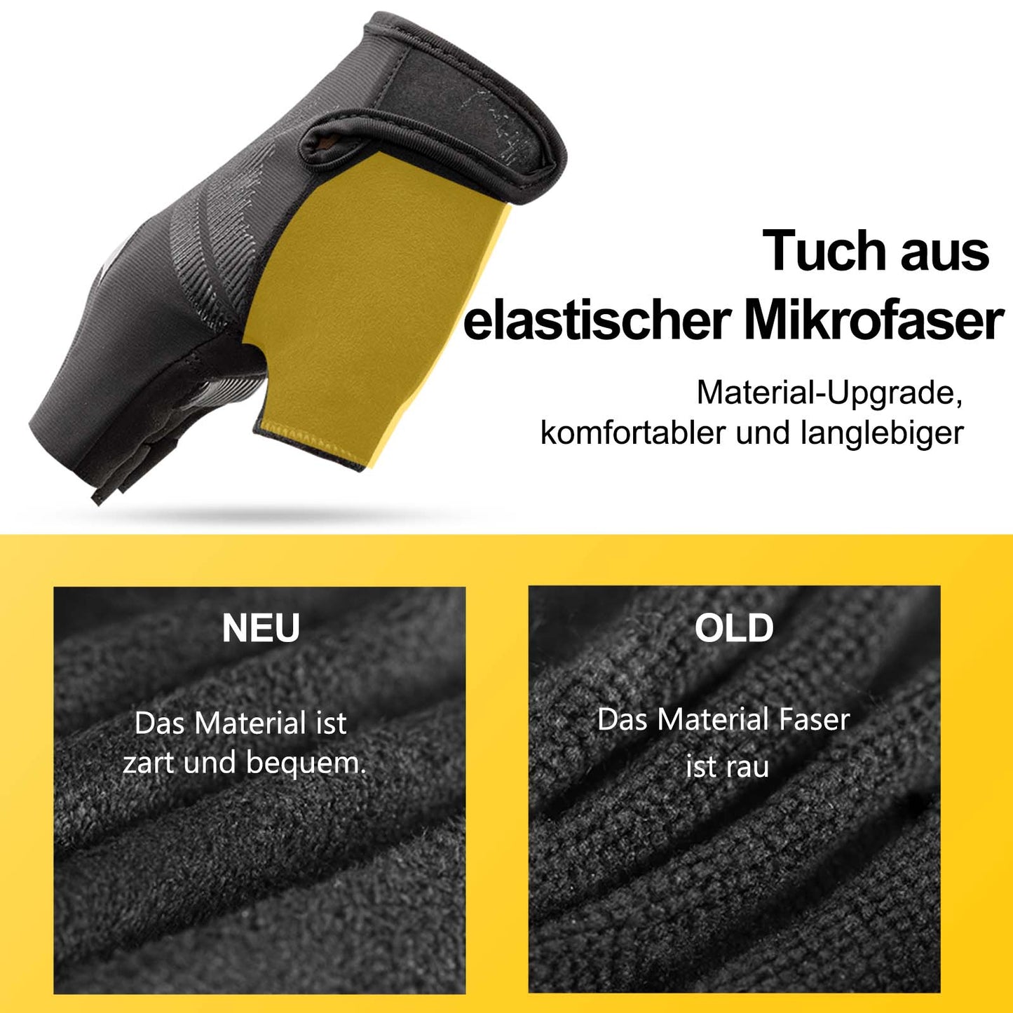 Gants de moto antidérapants avec demi-doigts réfléchissants, tailles S à XXL, ROCKBROS