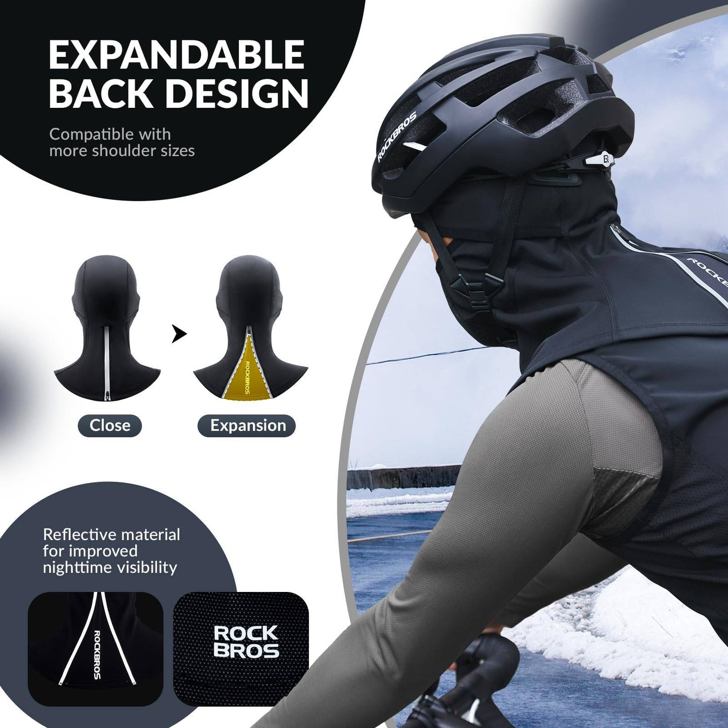 Cagoule Automne Hiver Masque de ski Respirant ROCKBROS