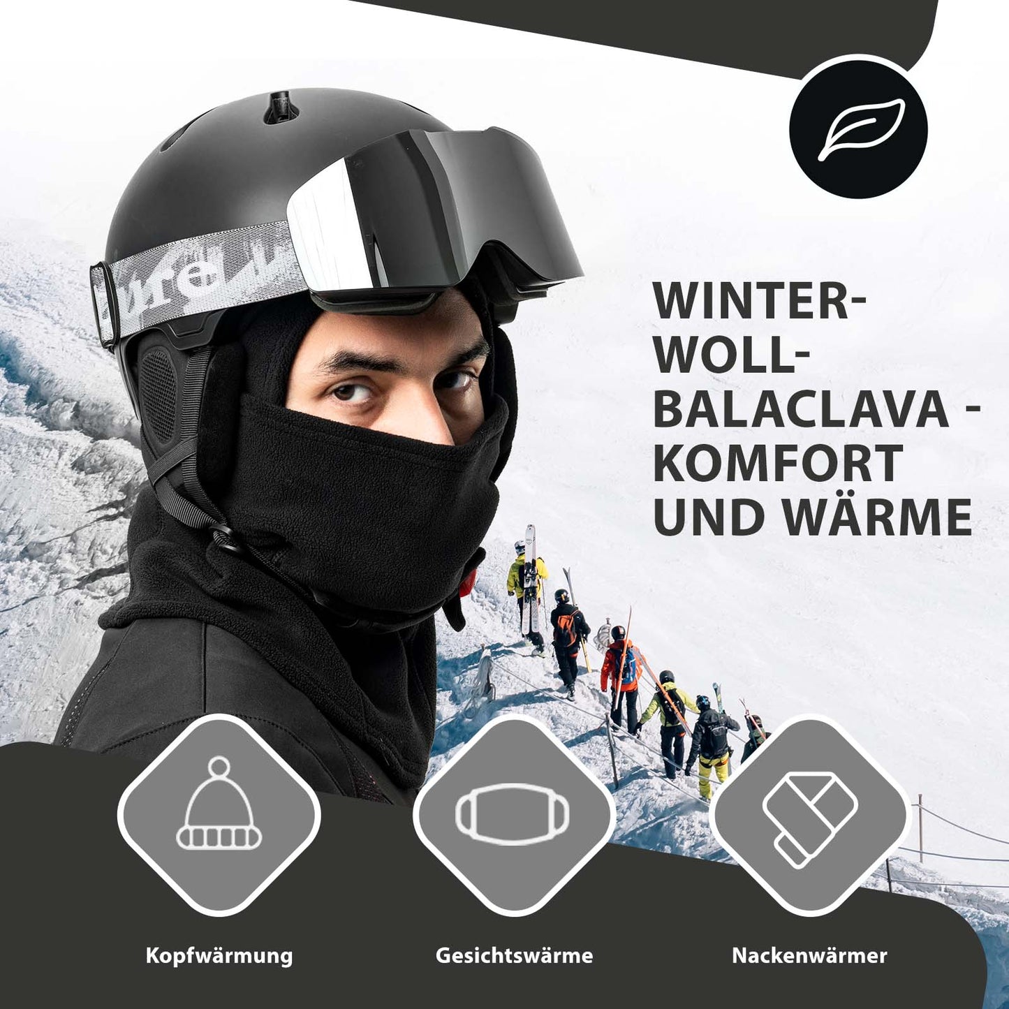 Cagoule d'hiver, masque de ski chaud, masque tempête unisexe, taille unique ROCKBROS