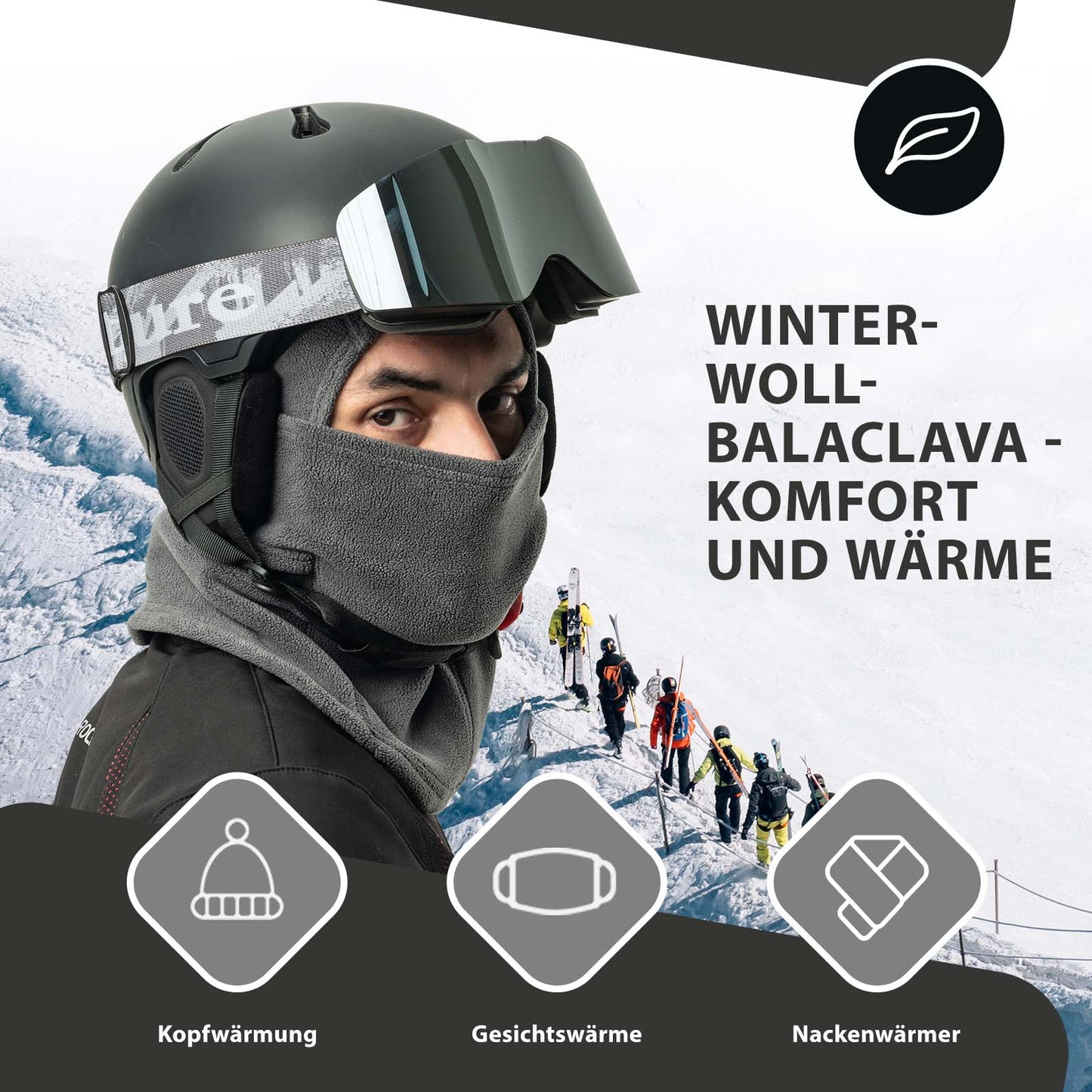 Cagoule d'hiver, masque de ski chaud, masque tempête unisexe, taille unique ROCKBROS
