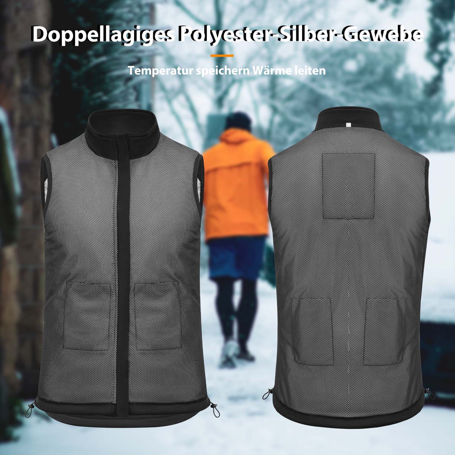 Gilet chauffant électrique ROCKBROS avec 3 réglages de température pour hommes/femmes