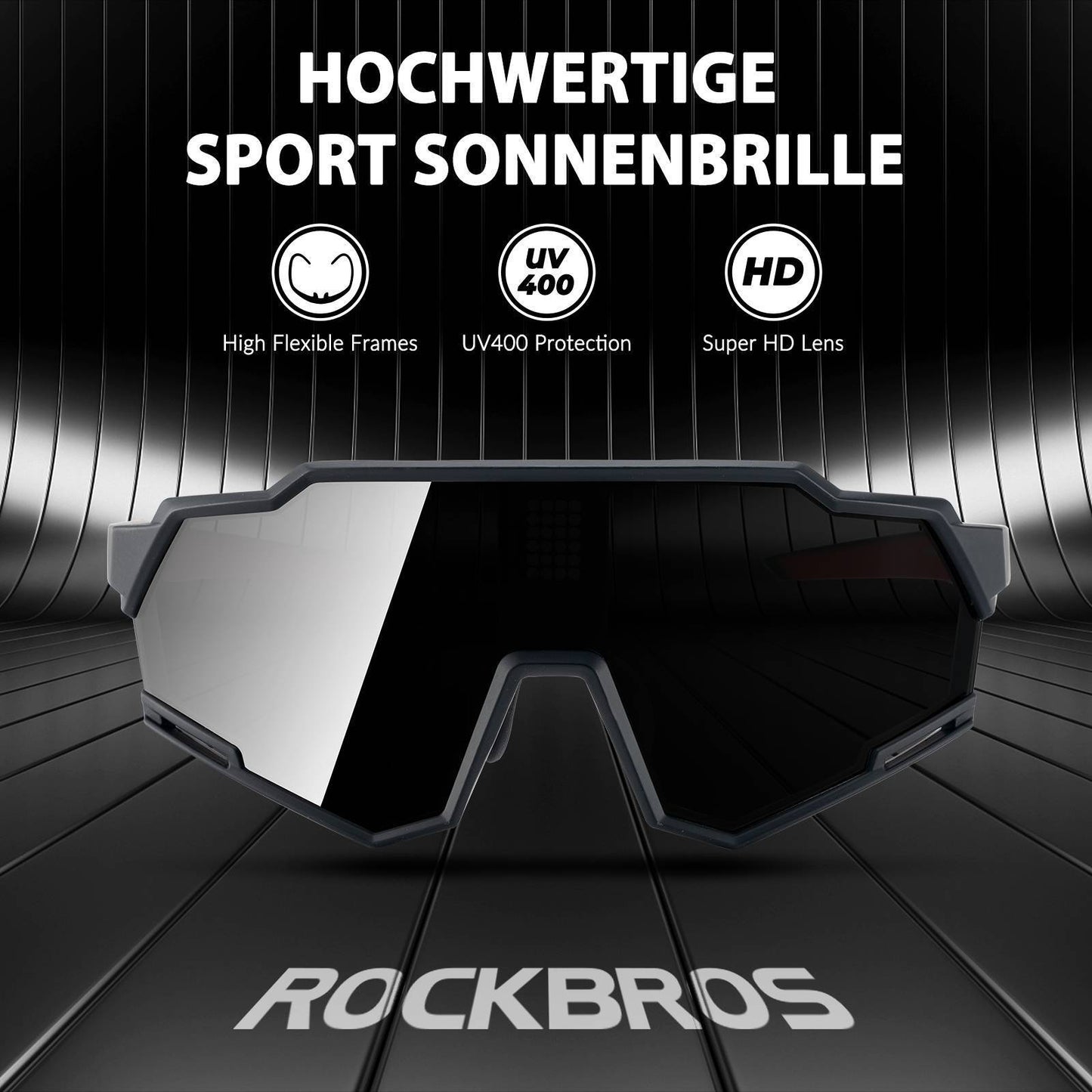 Lunettes photochromiques électroniques, lunettes de cyclisme intelligentes ROCKBROS