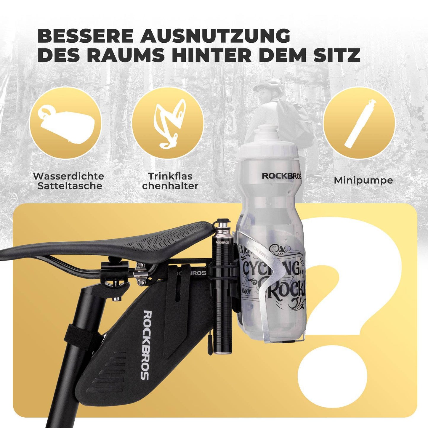 Adaptateur porte-bidon pour vélo, support réglable en aluminium ROCKBROS