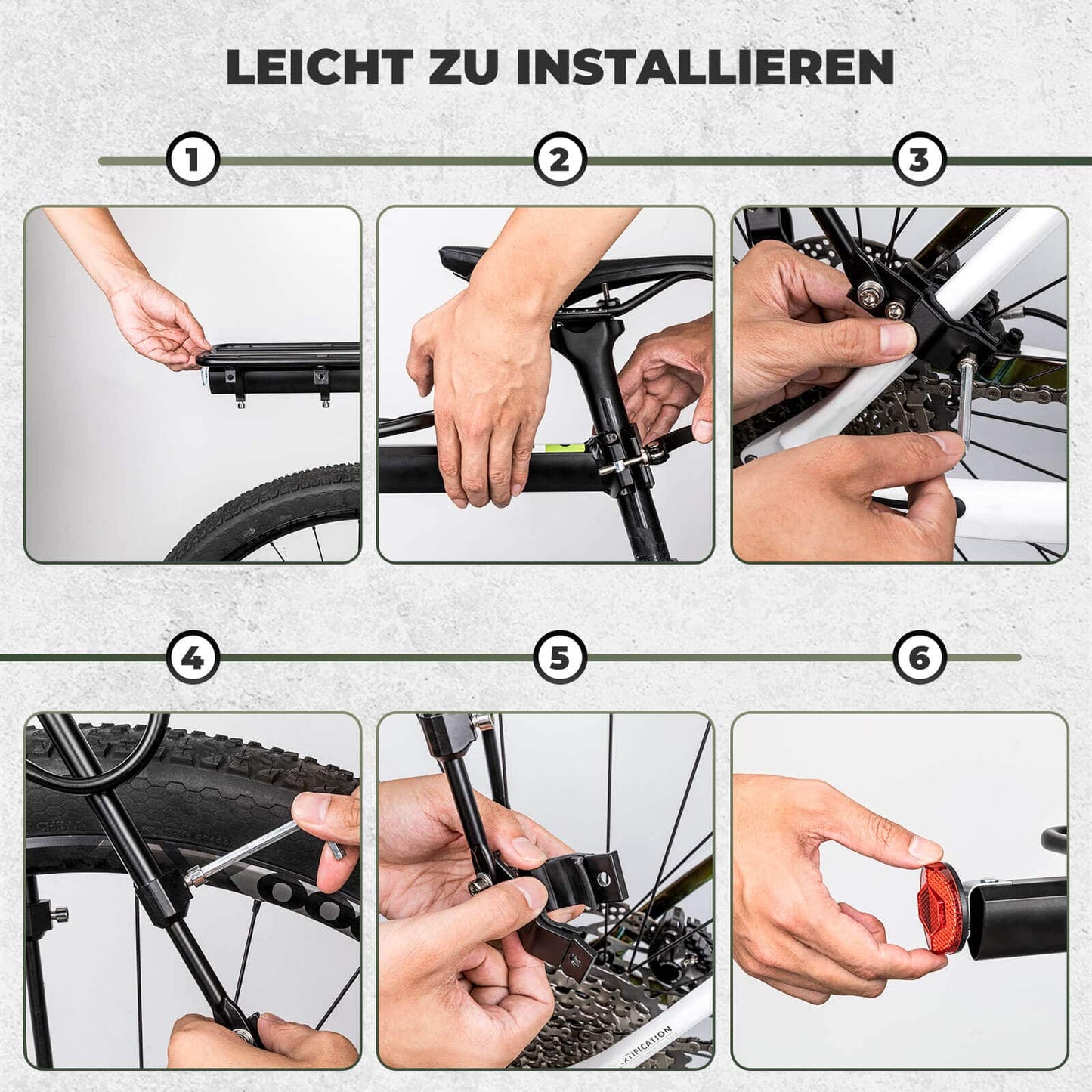 Porte-bagages de vélo avec réflecteur et fixation rapide, 24-29 pouces, ROCKBROS