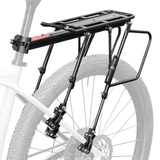 Porte-bagages de vélo réglable avec système de fixation rapide et réflecteur, ROCKBROS