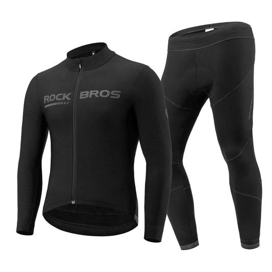 Ensemble veste et pantalon de cyclisme d'hiver, vêtements de cyclisme sportifs ROCKBROS