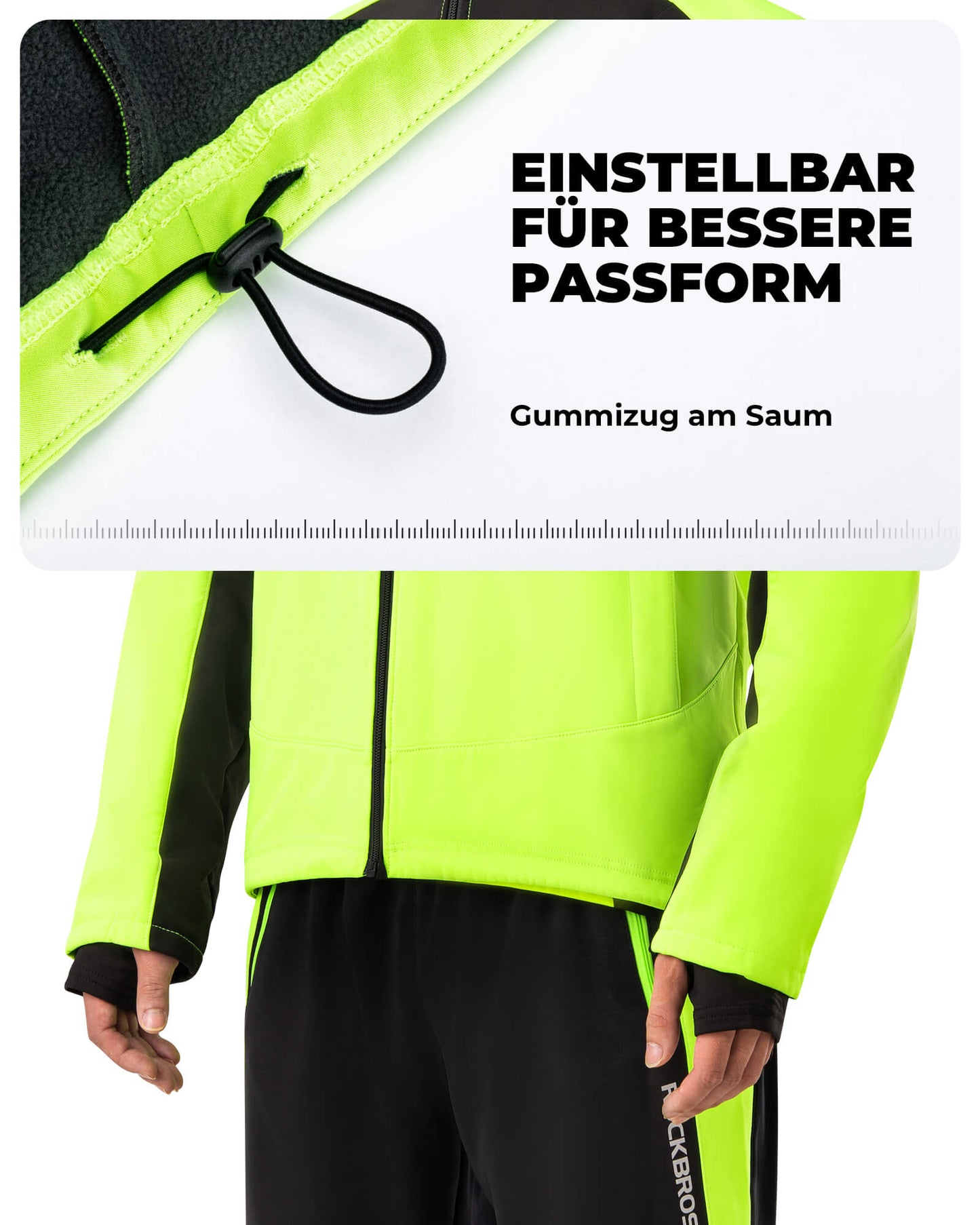Veste et pantalon de cyclisme d'hiver vert vif ROCKBROS
