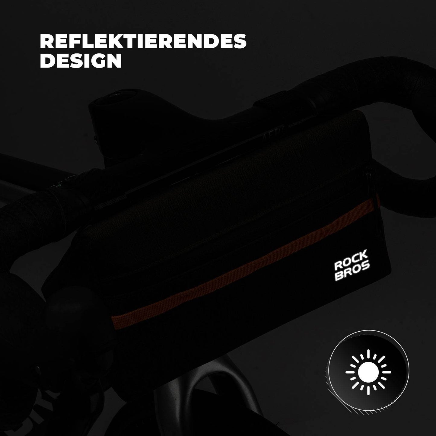 Sacoche de guidon pour vélo, panier de vélo, 6 couleurs, env. 1,3 L, ROCKBROS