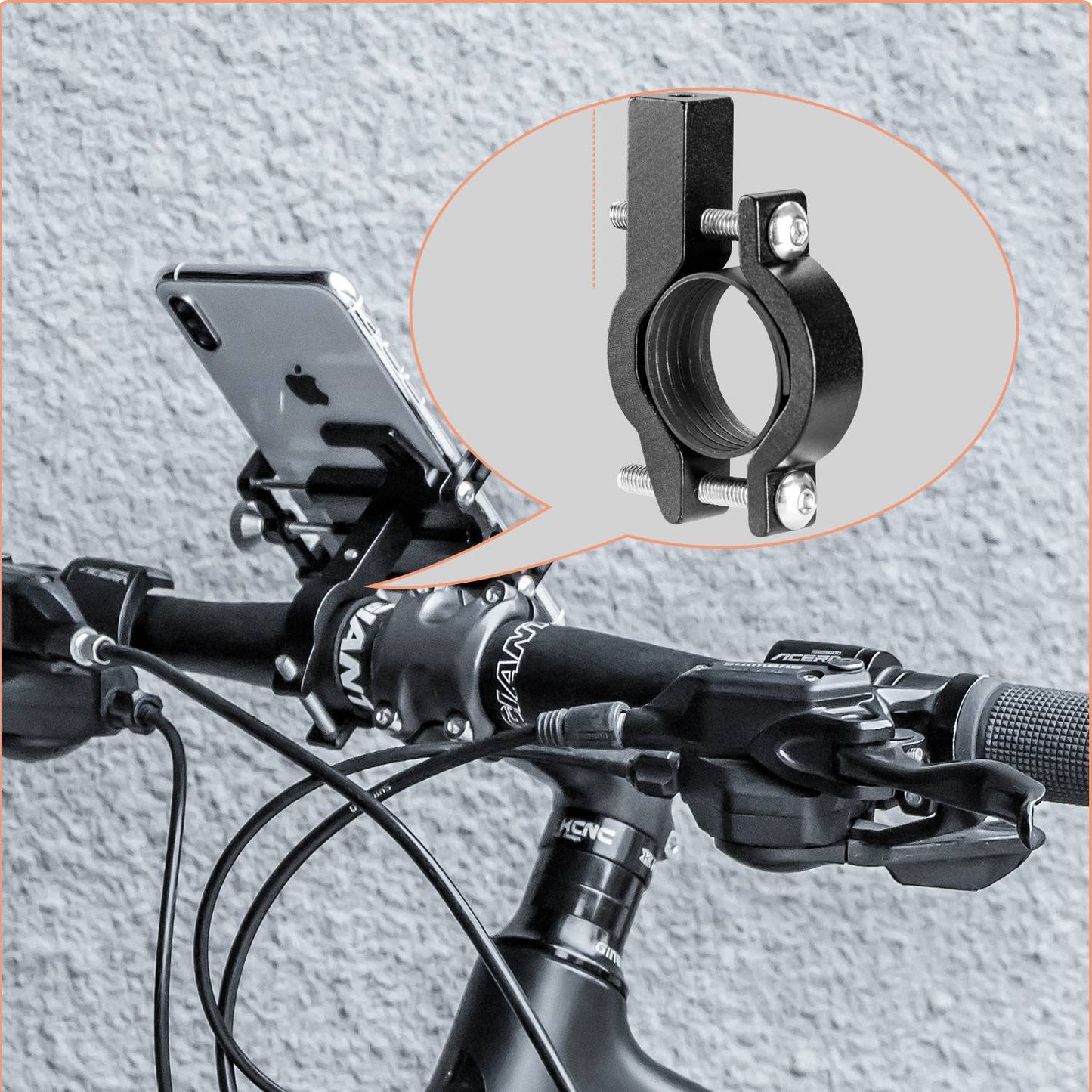 Support de téléphone pour vélo/moto avec clip rotatif à 360° ROCKBROS