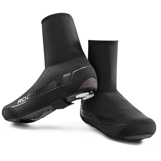 Surchaussures de cyclisme d'hiver, chaudes et imperméables, noires, ROCKBROS