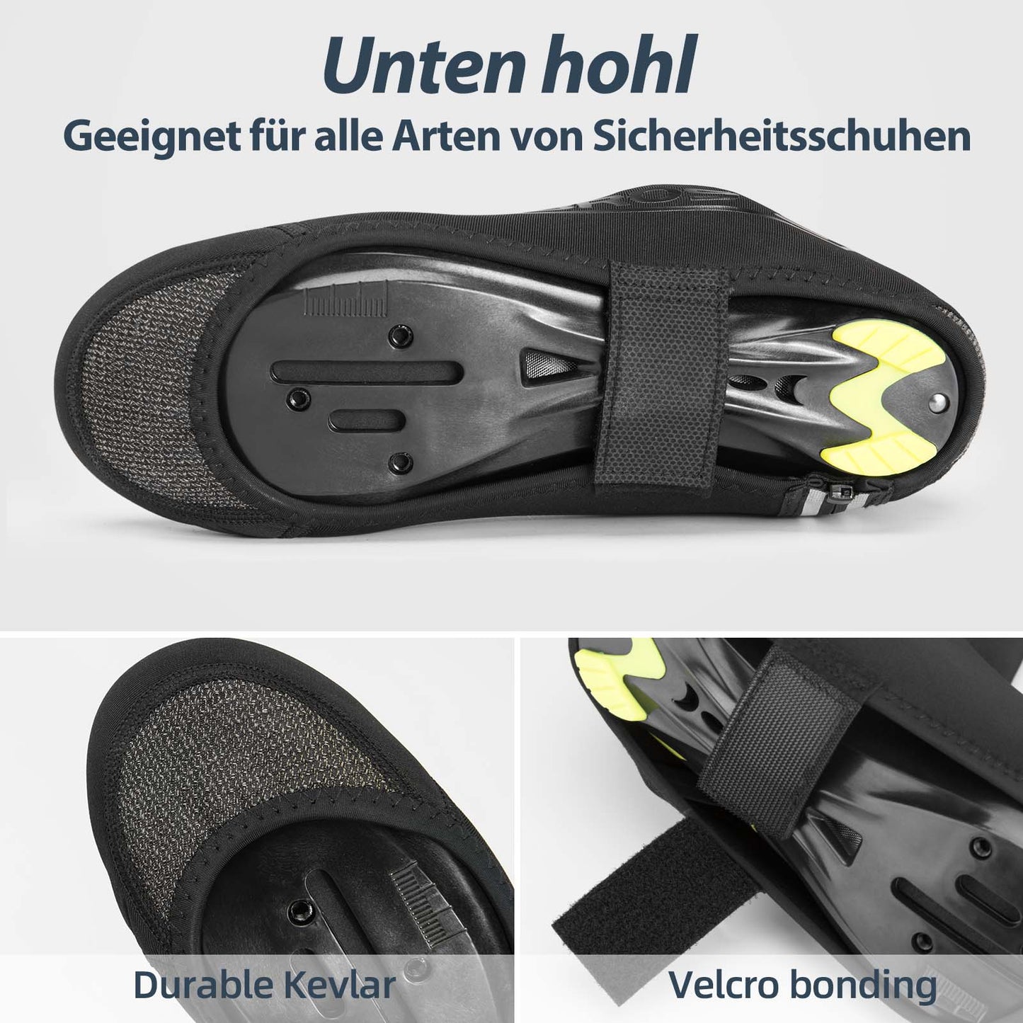 Surchaussures de cyclisme d'hiver, chaudes et imperméables, noires, ROCKBROS