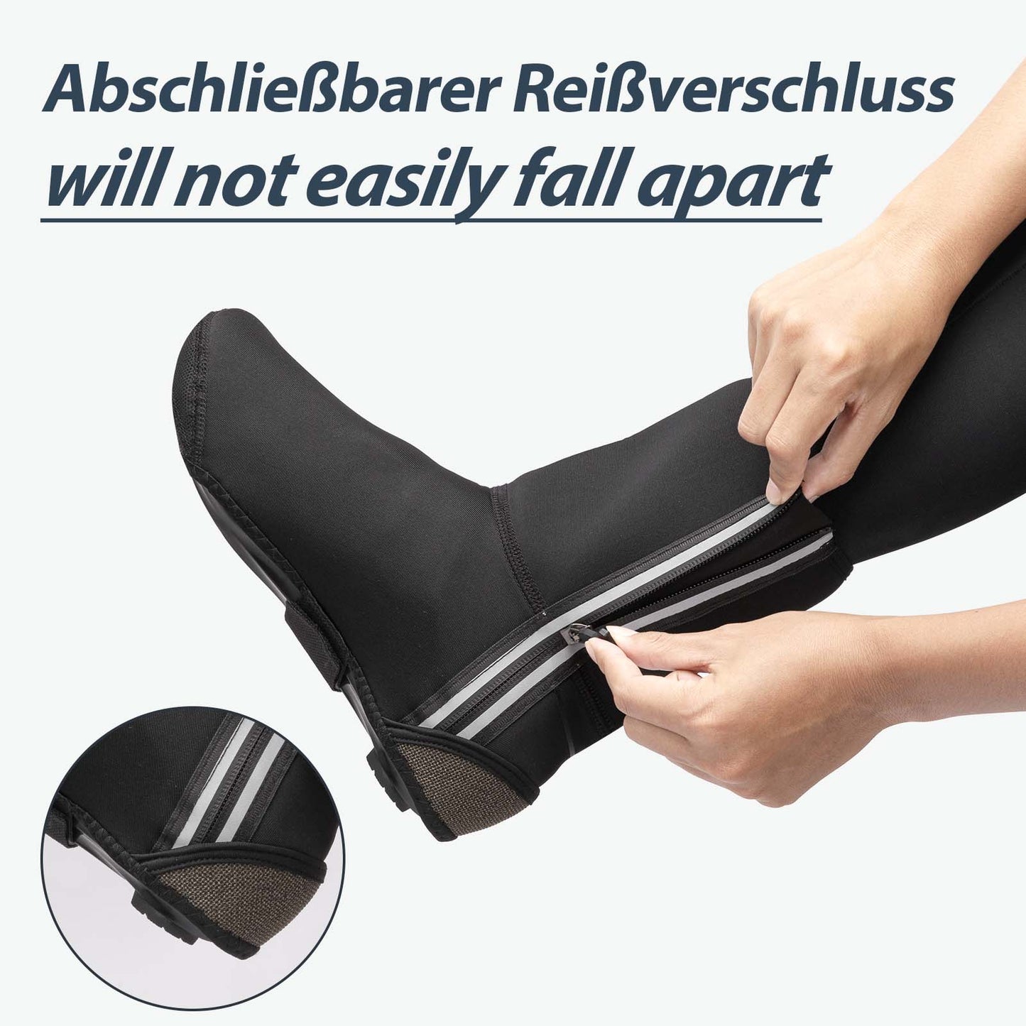 Surchaussures de cyclisme d'hiver, chaudes et imperméables, noires, ROCKBROS