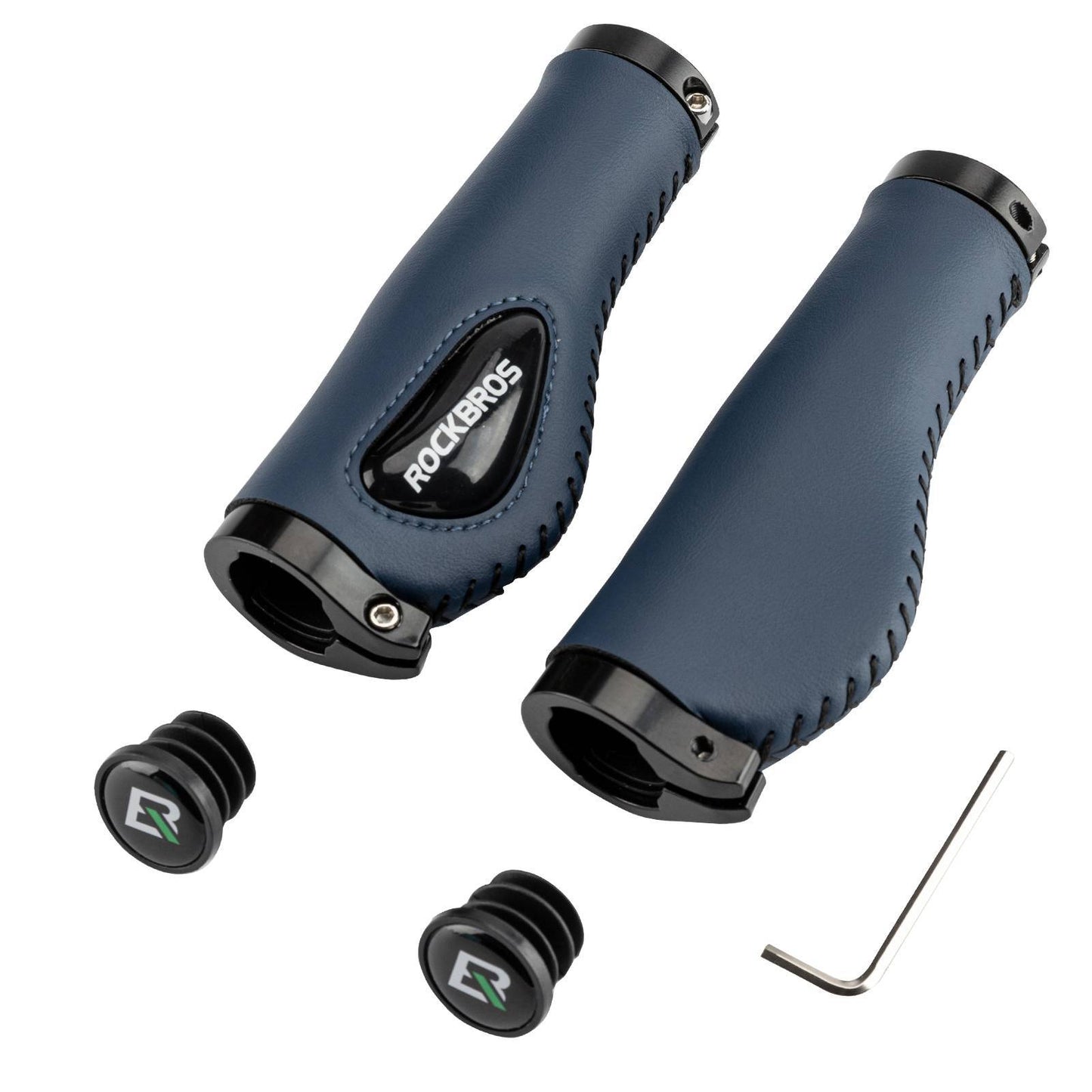 Poignées de vélo en cuir pour guidon de 22,2 mm de diamètre, ROCKBROS
