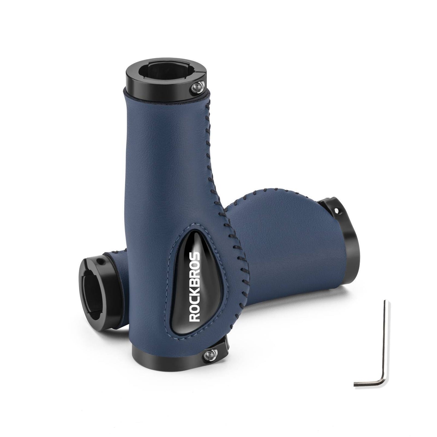 Poignées de vélo en cuir pour guidon de 22,2 mm de diamètre, ROCKBROS