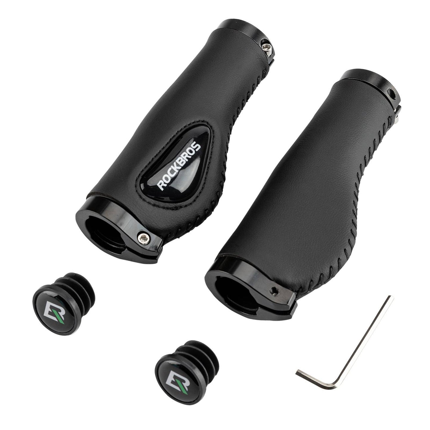 Poignées de vélo en cuir pour guidon de 22,2 mm de diamètre, ROCKBROS
