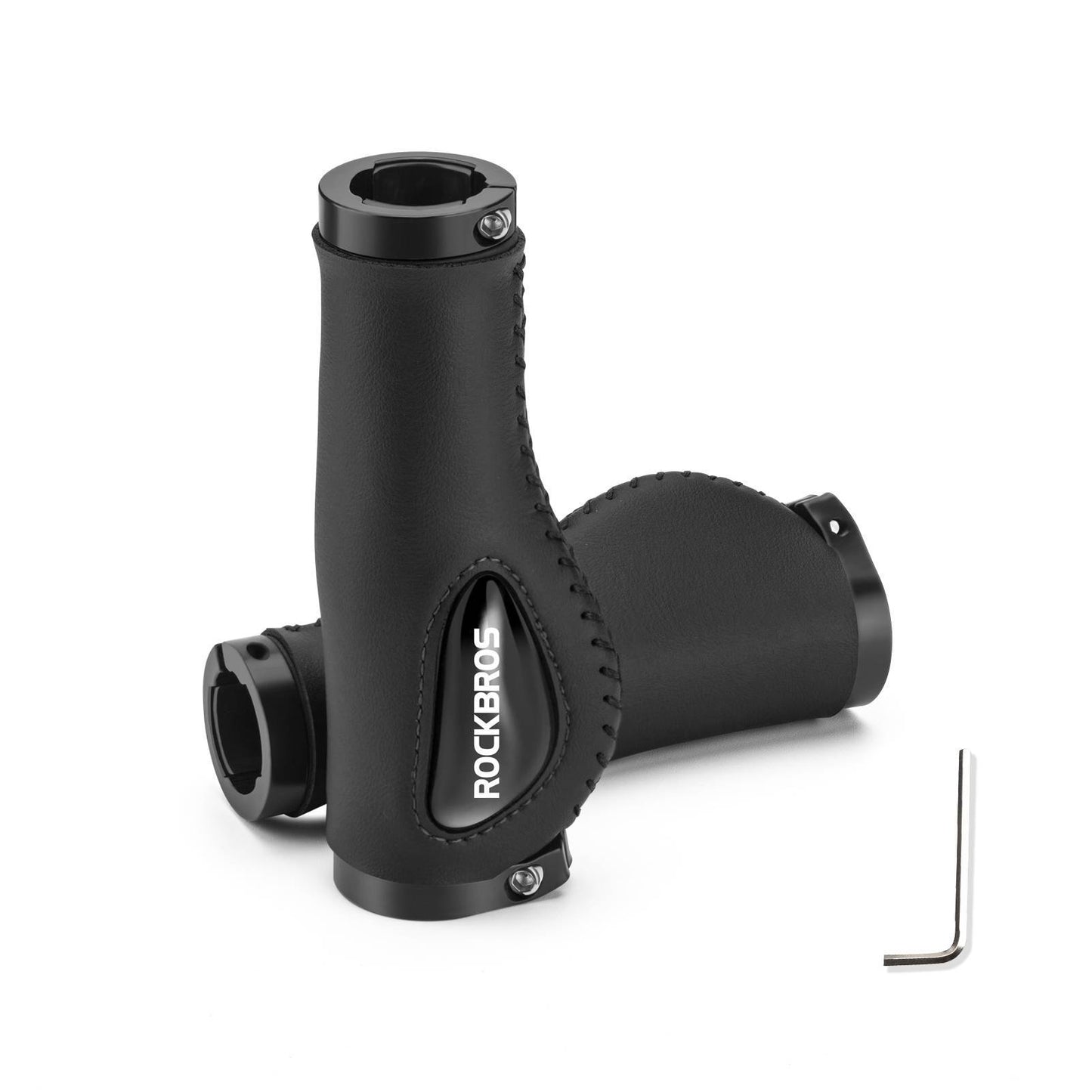 Poignées de vélo en cuir pour guidon de 22,2 mm de diamètre, ROCKBROS