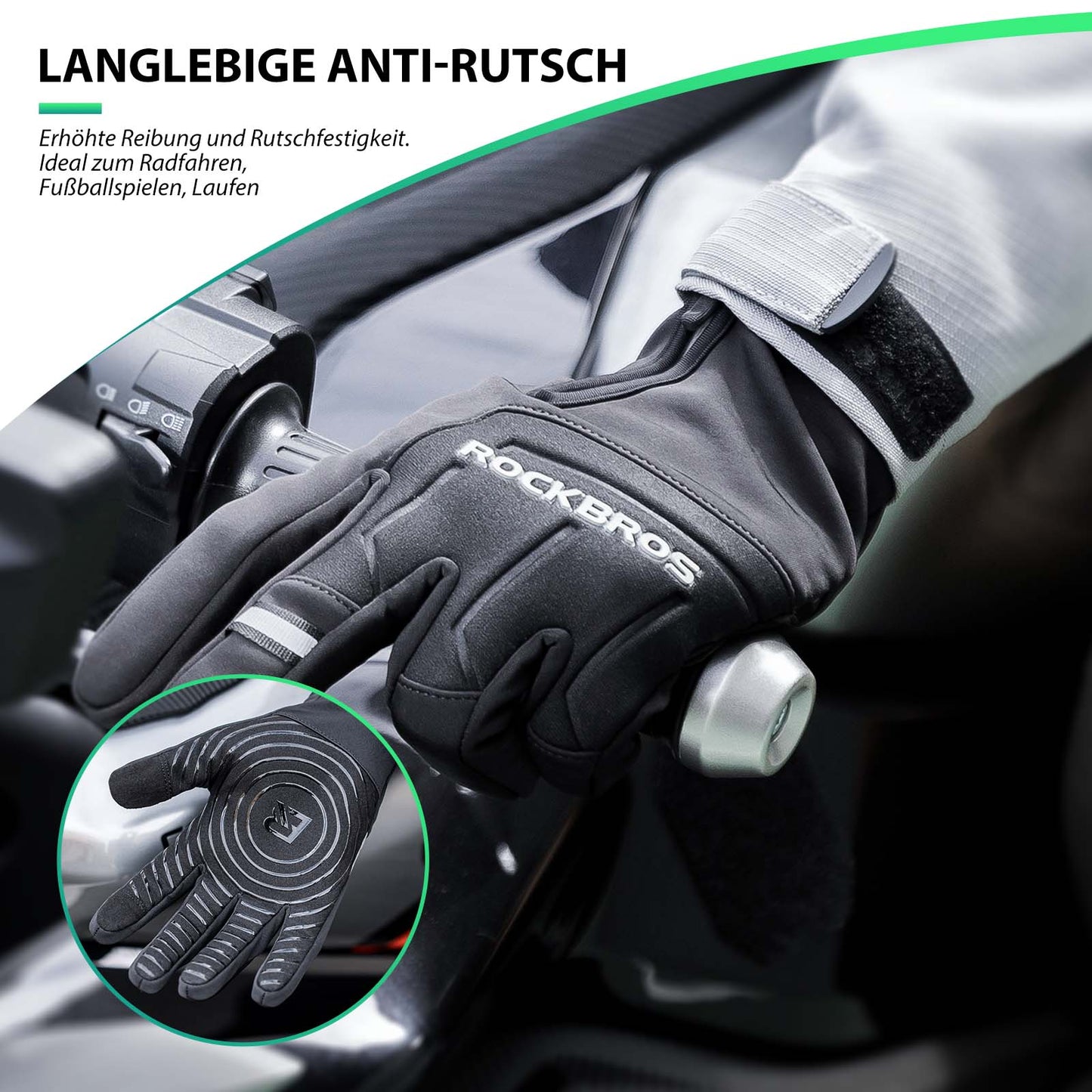 Gants de cyclisme tactiles chauds d'hiver S-XL ROCKBROS