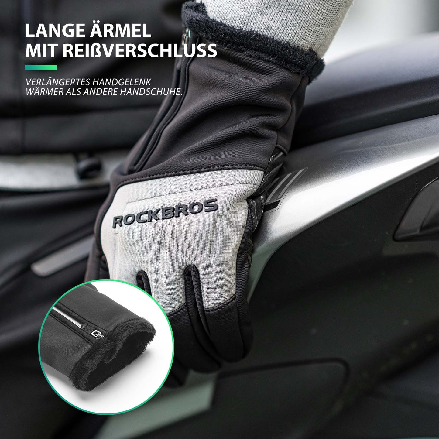 Gants de cyclisme tactiles chauds d'hiver S-XL ROCKBROS