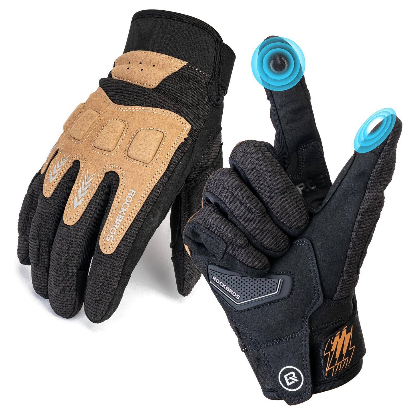 Gants de cyclisme homme, hiver/automne, VTT, gants amortissants, ROCKBROS