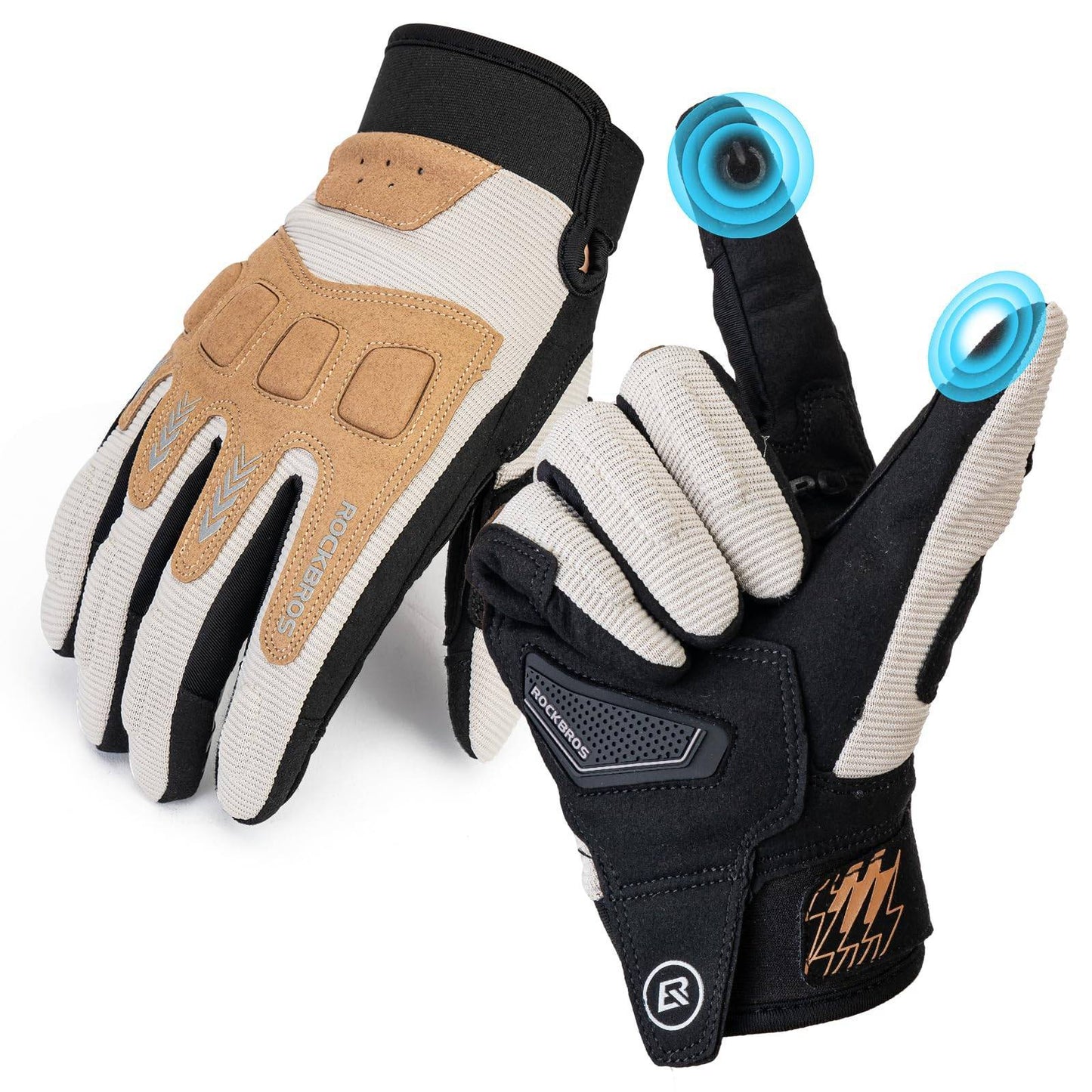 Gants de cyclisme homme, hiver/automne, VTT, gants amortissants, ROCKBROS