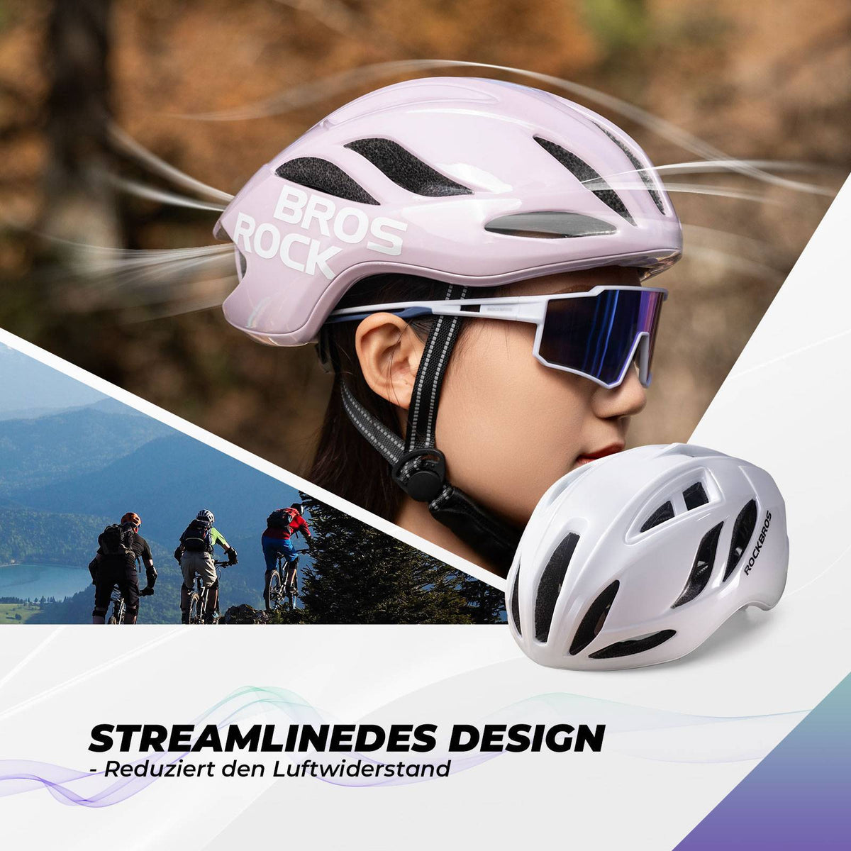 ROCKBROS Casque de vélo 58-62cm Réglable Casque urbain Ventilation Unisexe