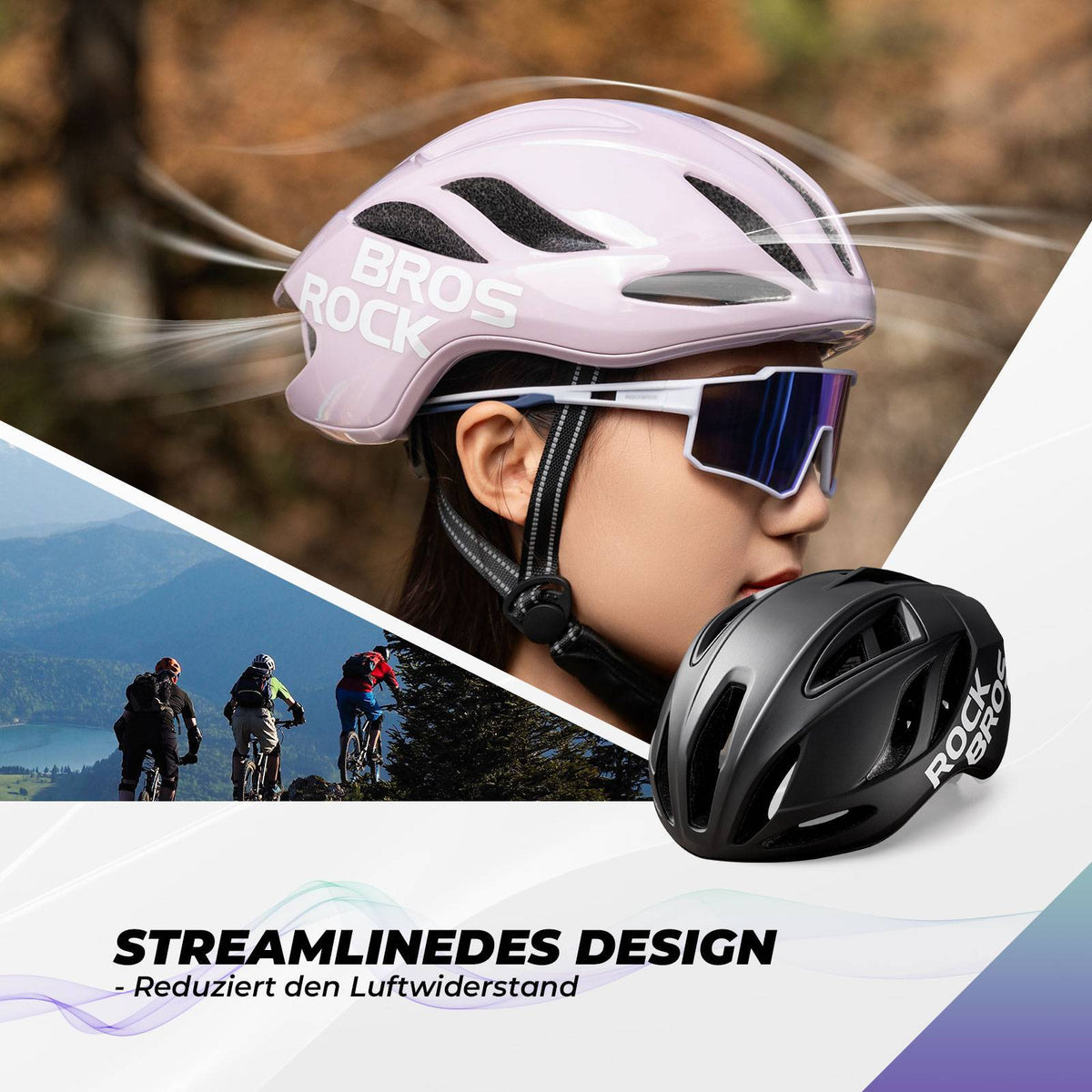 ROCKBROS Casque de vélo 58-62cm Réglable Casque urbain Ventilation Unisexe