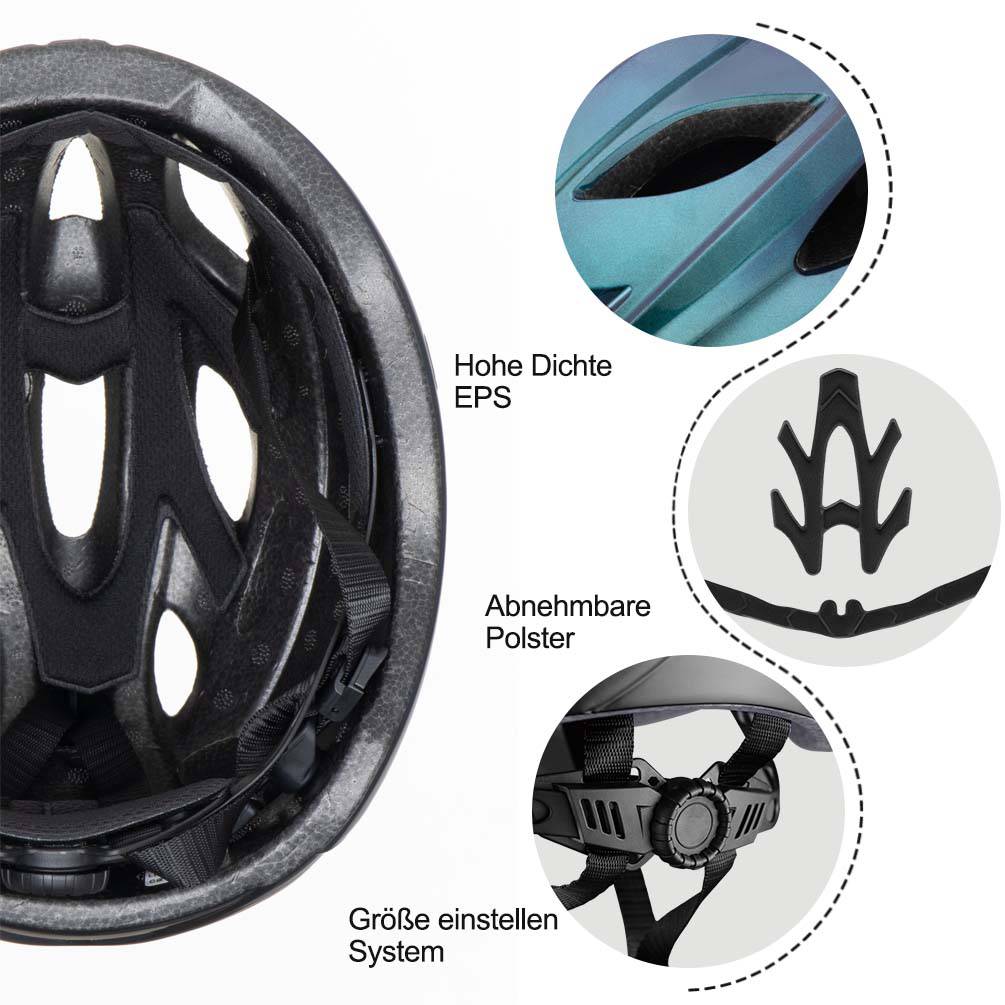 Casque de vélo ROCKBROS avec lunettes magnétiques amovibles intégrées & visière